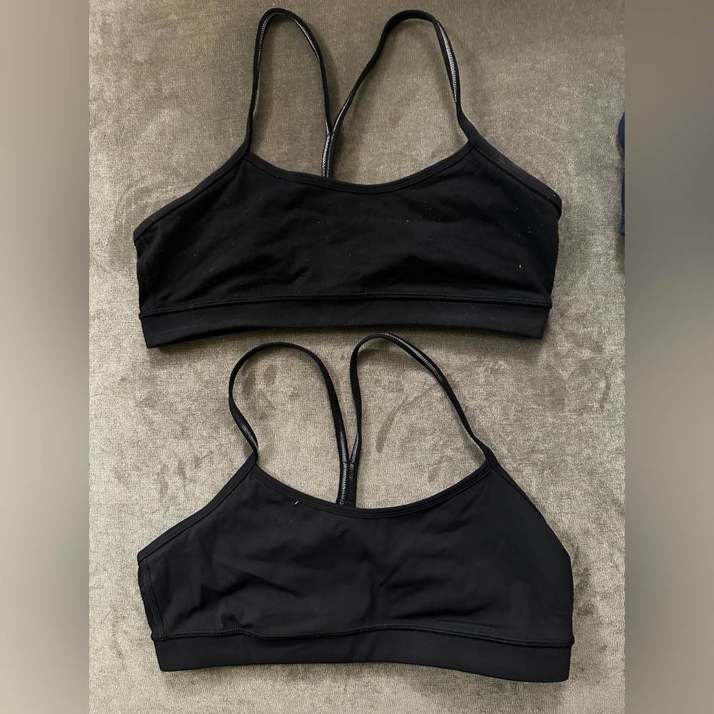 2 Lululemon Black Flow Y Sports Bras